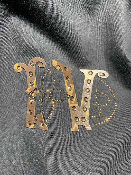 ルイヴィトン新しいmonogram花皮質ホットドリルTシャツ