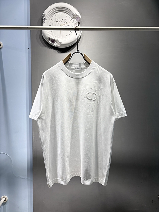 ディオールコピー新しい米粒刺繍Tシャツ