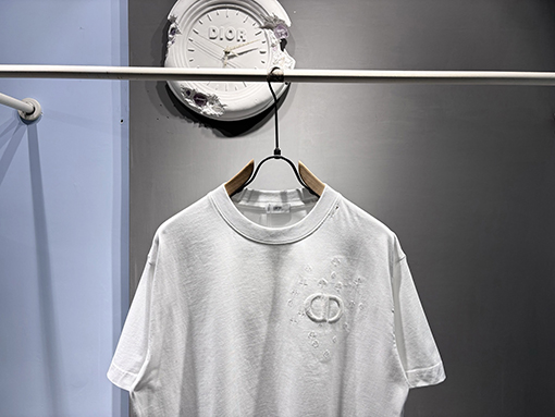 ディオールコピー新しい米粒刺繍Tシャツ