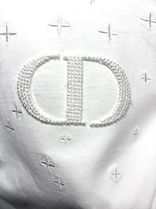 ディオールコピー新しい米粒刺繍Tシャツ