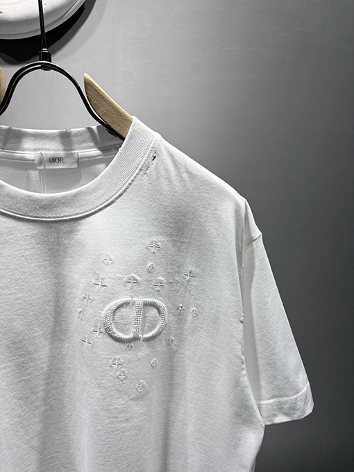 ディオールコピー新しい米粒刺繍Tシャツ
