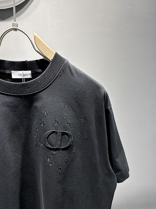 ディオールコピー新しい米粒刺繍Tシャツ