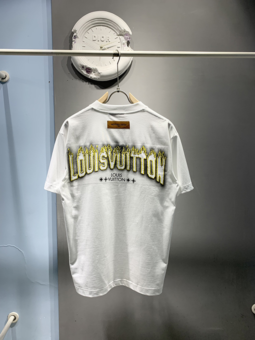 ルイヴィトン新しいインクジェット刺繍Tシャツ