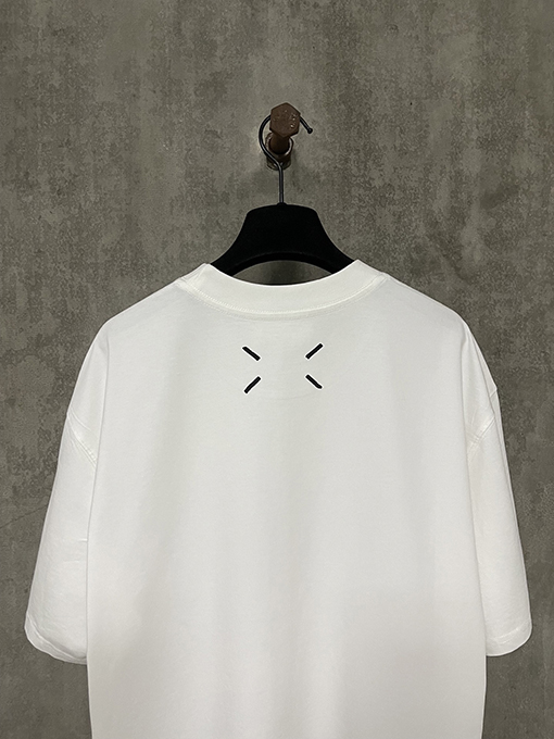 マルタンマルジェラスーパーコピークラシック520アルファベットロゴプリント半袖Tシャツ