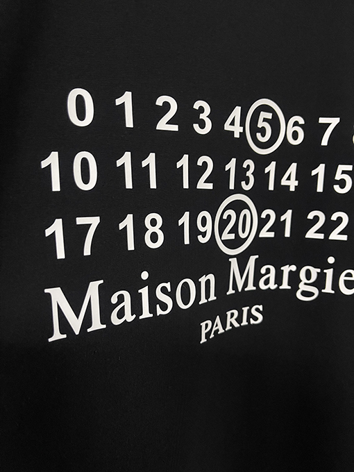 マルタンマルジェラスーパーコピークラシック520アルファベットロゴプリント半袖Tシャツ
