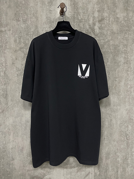 ヴァレンティノ25ssロゴアルファベットプリント半袖Tシャツ