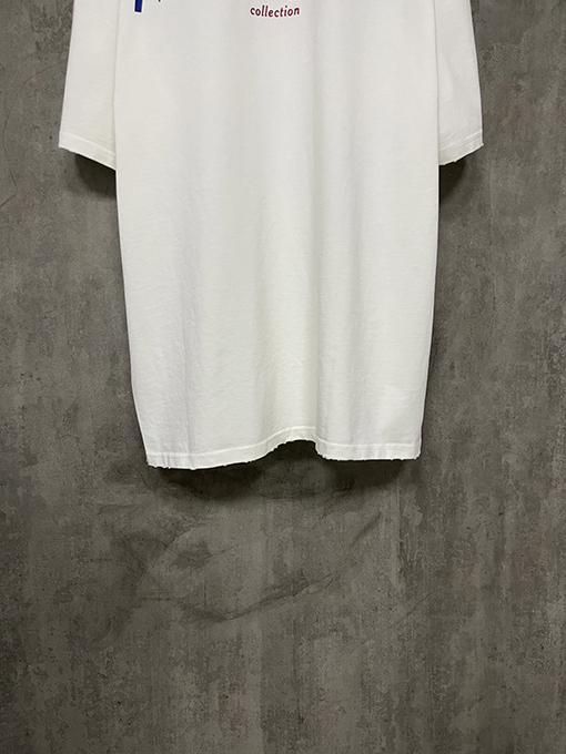 サンローランスーパーコピークラシックなロゴプリントの重い半袖Tシャツ