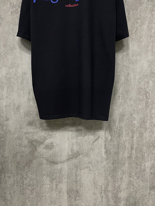 サンローランスーパーコピークラシックなロゴプリントの重い半袖Tシャツ