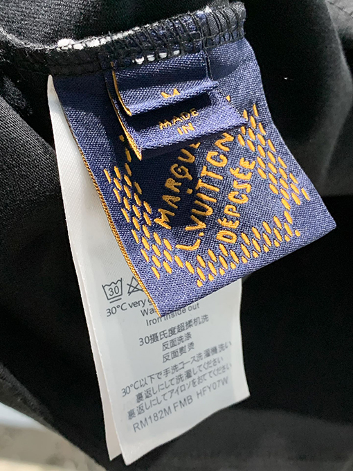 ルイヴィトン2025ssの手描きインクTシャツ