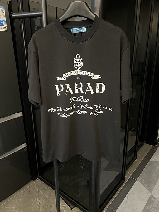 プラダアルファベットクラウン半袖Tシャツ