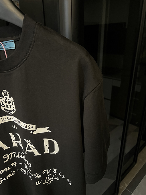 プラダアルファベットクラウン半袖Tシャツ