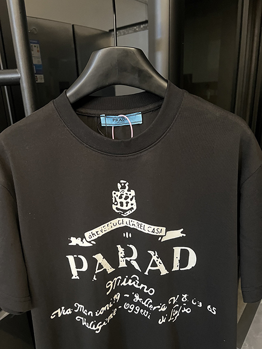 プラダアルファベットクラウン半袖Tシャツ