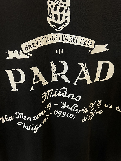プラダアルファベットクラウン半袖Tシャツ