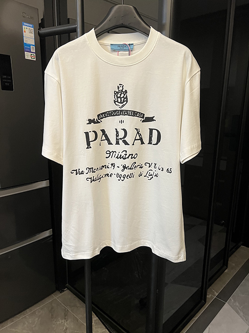 プラダアルファベットクラウン半袖Tシャツ