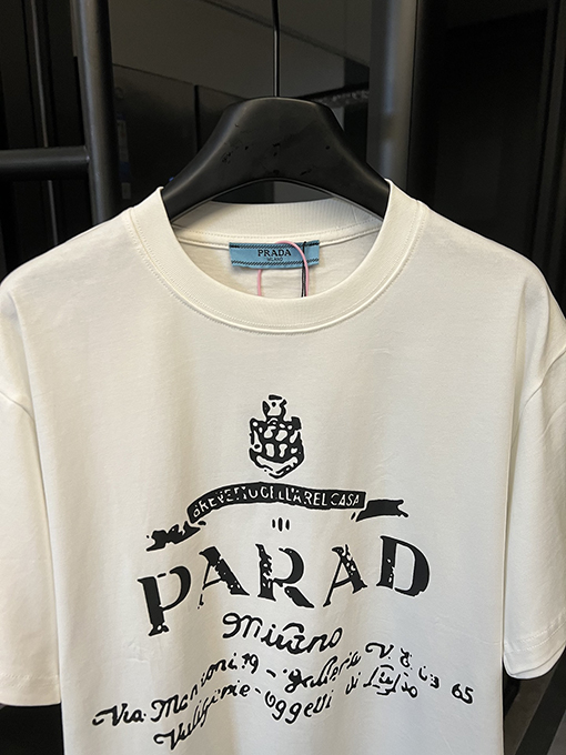プラダアルファベットクラウン半袖Tシャツ