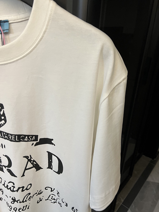 プラダアルファベットクラウン半袖Tシャツ