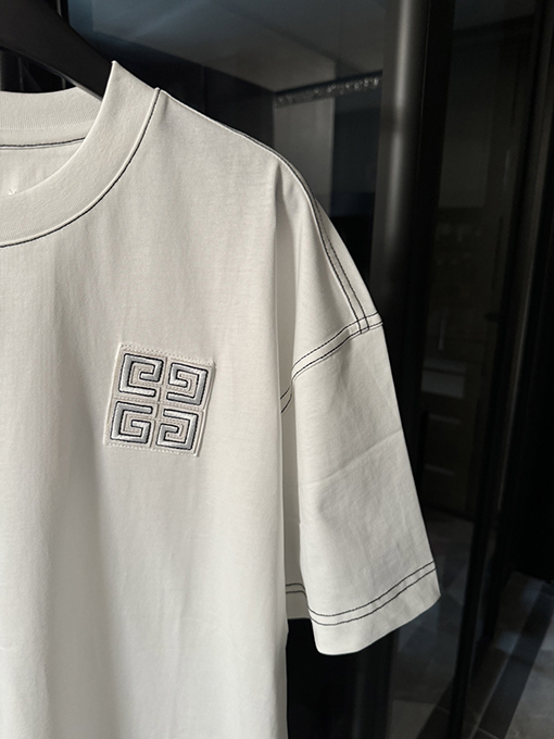 ジバンシイスーパーコピー胸の4G刺繍半袖シャツ