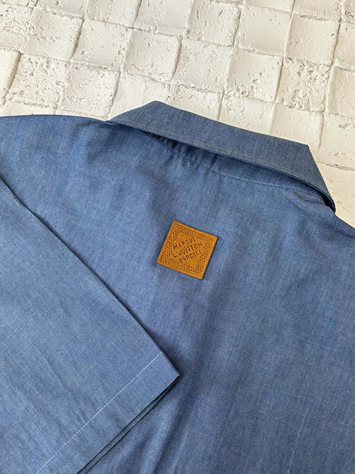 ルイヴィトン新しい刺繍帆船デニムシャツ