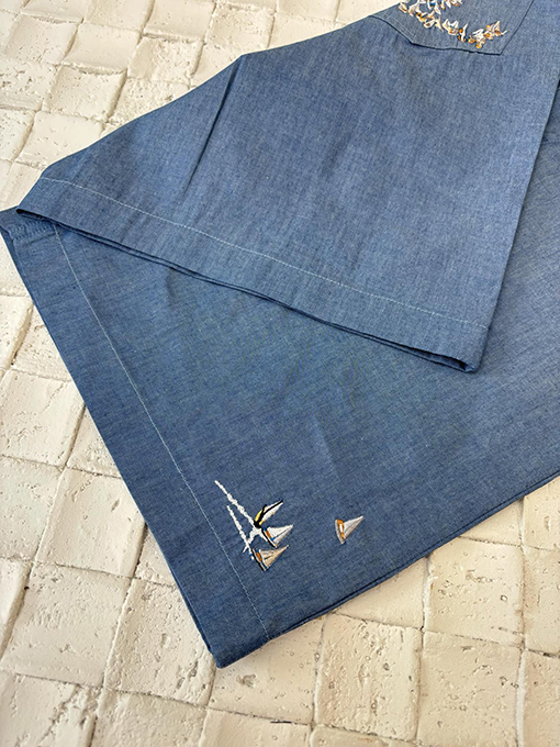 ルイヴィトン新しいクラシックな5ポケット刺繍セーリングデニムショーツ