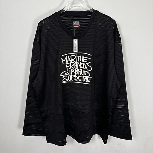 シュプリームコピー Supreme Marithé Fran?ois Girbaudコラボ胸刺繍ロゴゆったりメッシュアメリカントレンドジャージ