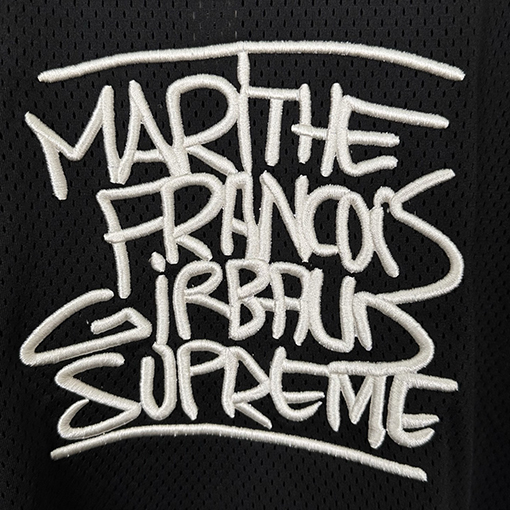 シュプリームコピー Supreme Marithé Fran?ois Girbaudコラボ胸刺繍ロゴゆったりメッシュアメリカントレンドジャージ