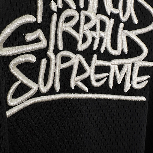 シュプリームコピー Supreme Marithé Fran?ois Girbaudコラボ胸刺繍ロゴゆったりメッシュアメリカントレンドジャージ