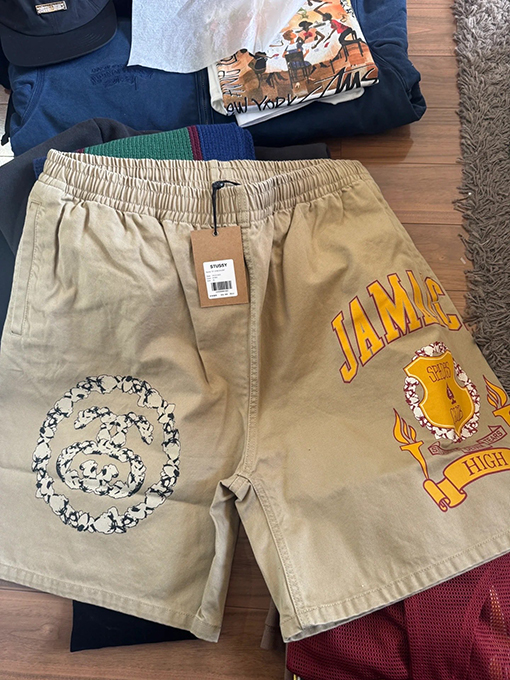 ステューシーSTUSSY X DENIM TEARSコラボコレクションSS25 GYM SHORT24カジュアルショーツ