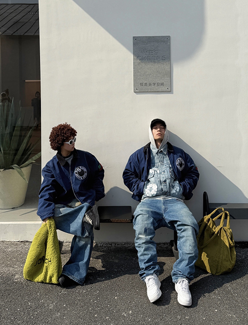 STUSSY X DENIM TEARSコラボコレクションCANVAS JACKETジッパー付きワークジャケット