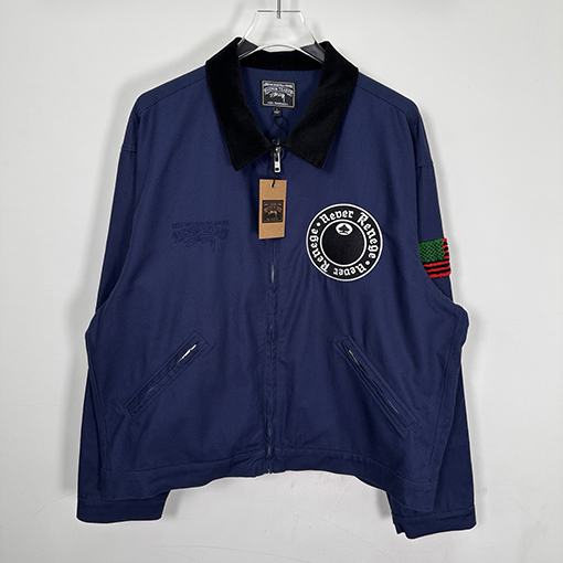 STUSSY X DENIM TEARSコラボコレクションCANVAS JACKETジッパー付きワークジャケット