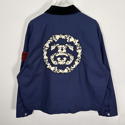 STUSSY X DENIM TEARSコラボコレクションCANVAS JACKETジッパー付きワークジャケット
