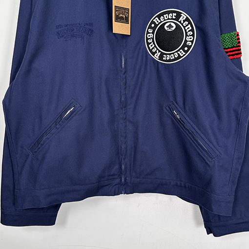 STUSSY X DENIM TEARSコラボコレクションCANVAS JACKETジッパー付きワークジャケット