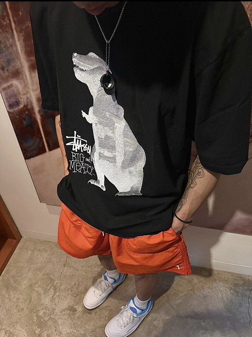 STUSSY SS25 BIG MEATY TEE PIGMENT DYED ティラノサウルスTシャツ
