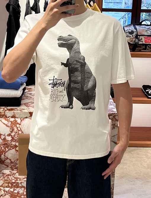 STUSSY SS25 BIG MEATY TEE PIGMENT DYED ティラノサウルスTシャツ
