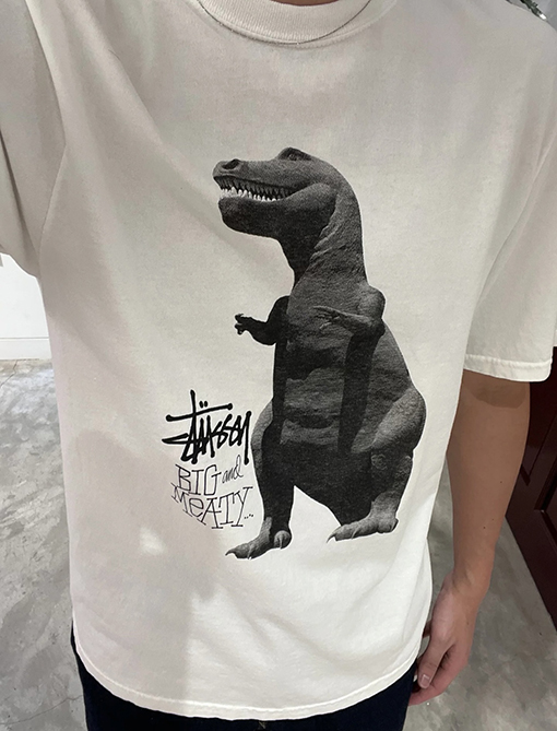STUSSY SS25 BIG MEATY TEE PIGMENT DYED ティラノサウルスTシャツ