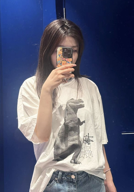 STUSSY SS25 BIG MEATY TEE PIGMENT DYED ティラノサウルスTシャツ