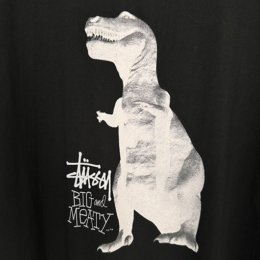 STUSSY SS25 BIG MEATY TEE PIGMENT DYED ティラノサウルスTシャツ