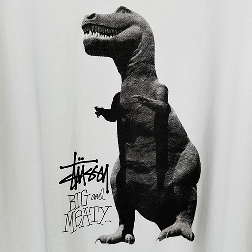STUSSY SS25 BIG MEATY TEE PIGMENT DYED ティラノサウルスTシャツ