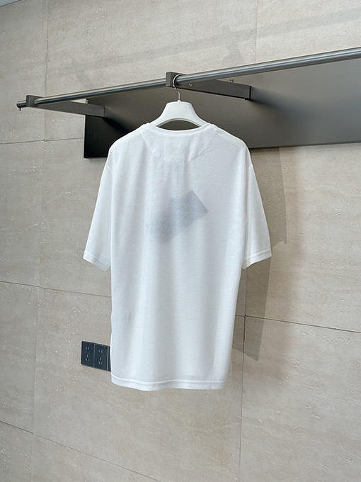 プラダ25Ss新しいクラシックロゴ三角ダークストライプ半袖Tシャツ