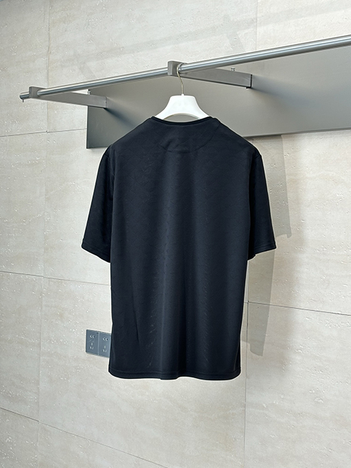 プラダ25Ss新しいクラシックロゴ三角ダークストライプ半袖Tシャツ