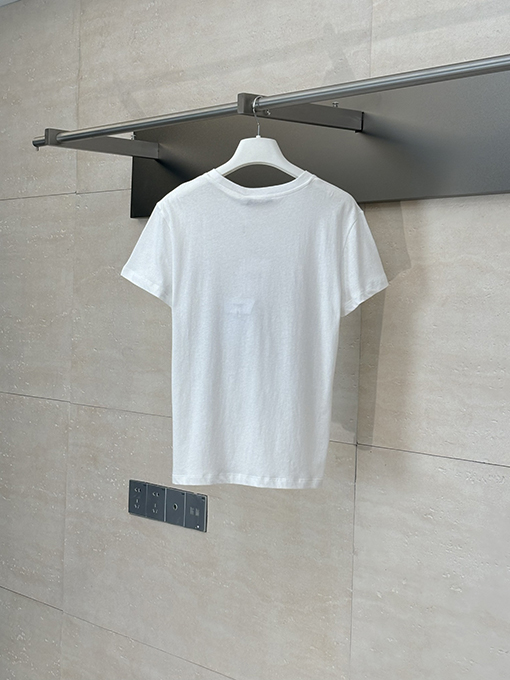 ディオールコピー新しい亜麻綿プリント蝶森系半袖Tシャツ