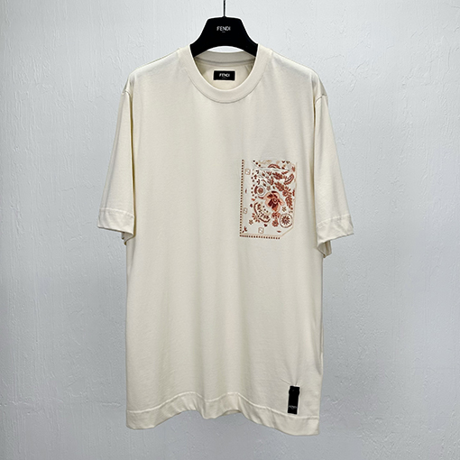 フェンディポケットプリント半袖Tシャツ
