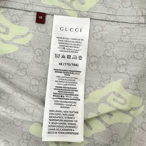 グッチプリント半袖シャツ