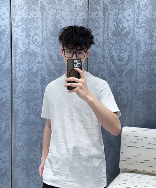 ディオールトリミングジャカード半袖Tシャツ