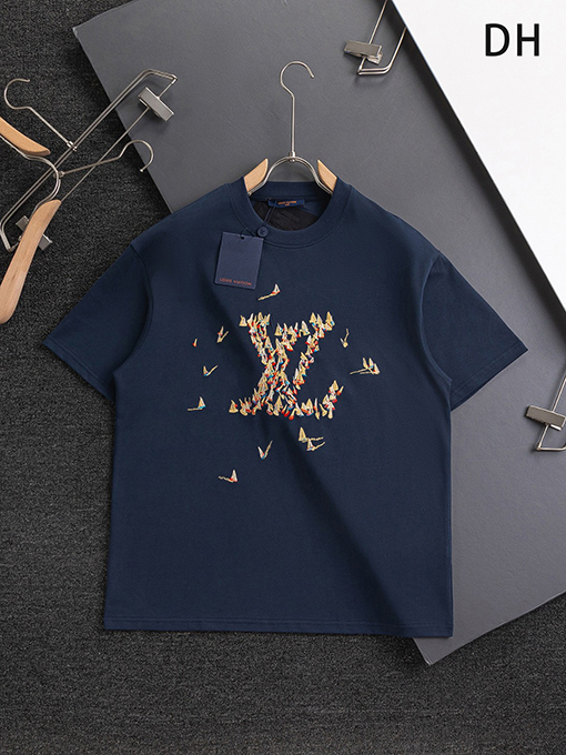 ルイヴィトンコピー帆船刺繍半袖シャツ