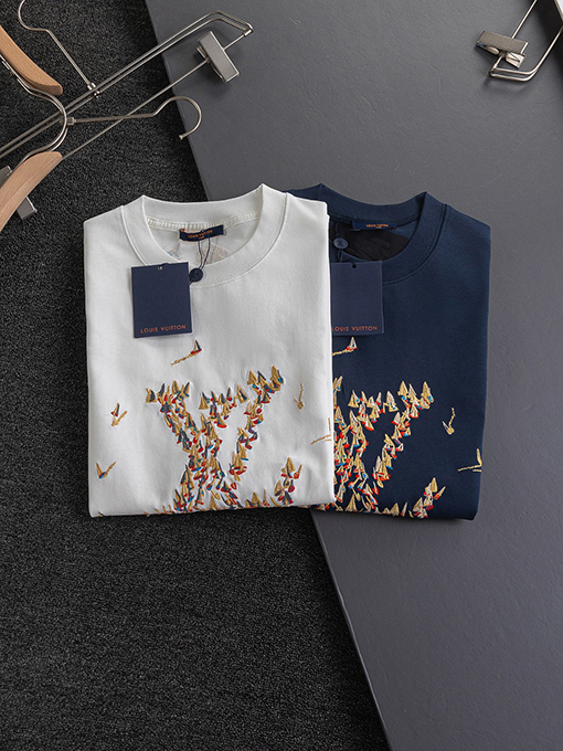 ルイヴィトンコピー帆船刺繍半袖シャツ
