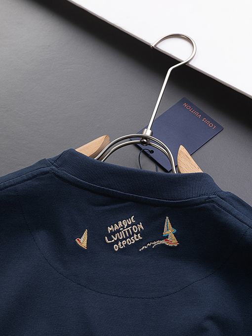 ルイヴィトンコピー帆船刺繍半袖シャツ