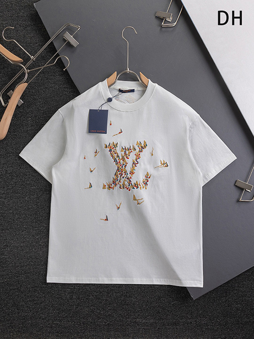 ルイヴィトンコピー帆船刺繍半袖シャツ