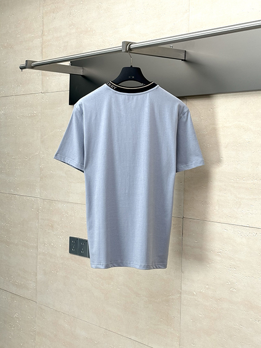 バーバリー新しい襟の衝突色の半袖Tシャツ