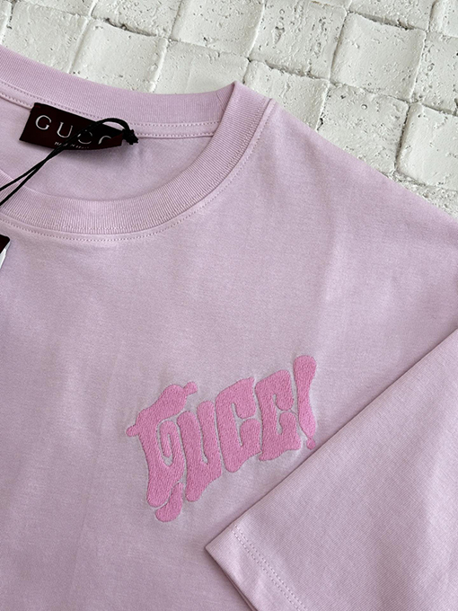 グッチスーパーコピー文字刺繍半袖Tシャツ