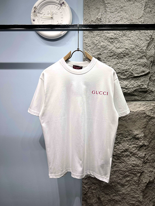 グッチ新しい厚手のマイクロラベル半袖Tシャツ